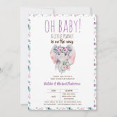 オベビーリトルピーナッツエレファントボホフローラシック 招待状 (正面)