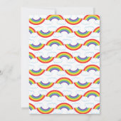 オベビーレインボーベビーシャワー 招待状 (裏面)