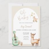 オベビーヴィンテージおもちゃ男女兼用赤ちゃんシャワー 招待状 (正面)