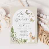 オベビーヴィンテージおもちゃ男女兼用赤ちゃんシャワー 招待状