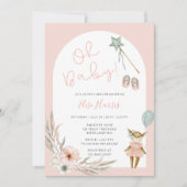 オベビーヴィンテージおもちゃ赤ちゃんシャワー 招待状 (正面)