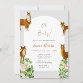 オベビーヴィンテージデザートラマコユテベビーシャワー 招待状 (正面)