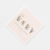 オベビーヴィンテージワイルドフラワー赤面ベビーシャワー スタンダードランチョンナプキン (角)