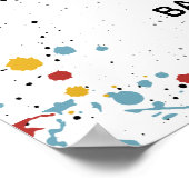 オベビー一次絵を描(ばちゃばちゃ)跳ねるニュートラルベビーシャワー ポスター (角)