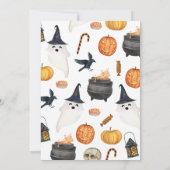 オベビー不気味ハロウィーンベイビーシャワー 招待状 (裏面)