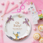 オベビー中世おとぎ話ドラゴンボーイベビーシャワー ペーパープレート (パーティー)