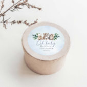 オベビー冬の森の動物の赤ちゃんシャワー ラウンドシール