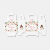 オベビー冬赤面ピンクフローラ赤ちゃんシャワー フェイバーボックス (折り畳みなし)