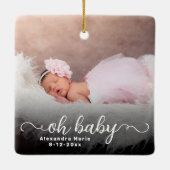 オベビー初めてのクリスマス両面写真 セラミックオーナメント (裏面)