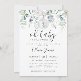 オベビー外は寒いベビシャワー招待状 招待状