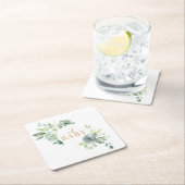 オベビー多肉乳児シャワー紙コースター スクエアペーパーコースター (インサイチュ)