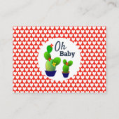 オベビー多肉性サボテンかわいいシャワーディスプレイ エンクロージャーカード (裏面)