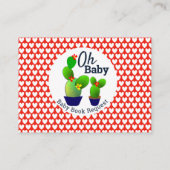 オベビー多肉性サボテンかわいいシャワーブックリクエスト エンクロージャーカード (裏面)