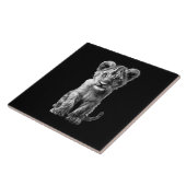 オベビー大きな猫クブグレイ タイル (側面)