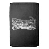 オベビー大きな猫クブグレイ バスマット (正面縦)