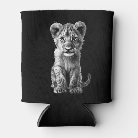 オベビー大きな猫クブグレイ 缶クーラー (正面)