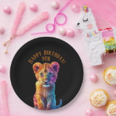 オベビー大きな猫クブ誕生日アンドエイジ ペーパープレート (パーティー)