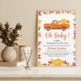 オベビー小さなカボチャ赤ちゃんシャワー 招待状