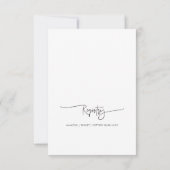 オベビー招待状ベビーシャワーパーティー招待状G400 サンキューカード (裏面)