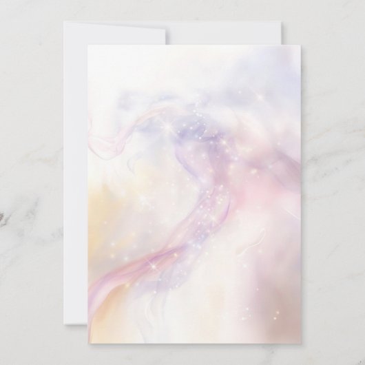 オベビー水の色の雲の赤ちゃんシャワー 招待状 (裏面)