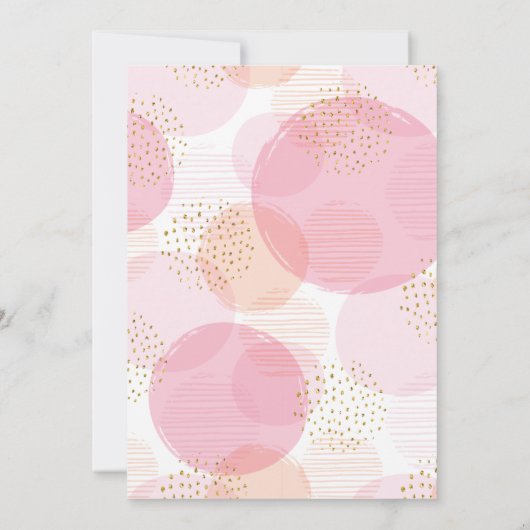 オベビー水玉模様ベビーシャワー招待状 招待状 (裏面)