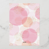 オベビー水玉模様ベビーシャワー 箔招待状 (裏面)