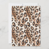 オベビー熱帯花ヒョウ赤ちゃんシャワー 招待状 (裏面)