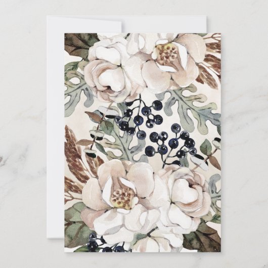 オベビー男女兼用プラムボホベイビーシャワー 招待状 (裏面)