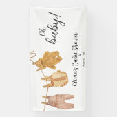 オベビー男女兼用ベイビーシャワーバナー 横断幕 (縦)