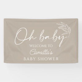 オベビー男女兼用ベビーシャワーへようこそ 横断幕