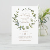 オベビー男女兼用ユーカリ赤ちゃんシャワーインヴィ 招待状 (スタンド正面)