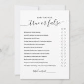 オベビー真偽のベビシャワーゲームカード 招待状 (正面)