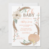 オベビー秋パンプキンシャワー招待状 招待状 (正面)