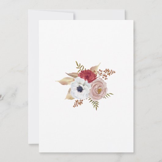 オベビー秋フローラリースベビーシャワー 招待状 (裏面)