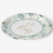 オベビー紙プレートユーカリ赤ちゃんシャワー ペーパープレート (アングル)