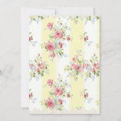 オベビー素朴ウッドレース男女兼用イエロー 招待状 (裏面)