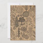 オベビー素朴カントリーツリーズベビーシャワー 招待状 (裏面)