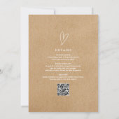 オベビー素朴クラフトボホオールインワンベイビーシャワー 招待状 (裏面)