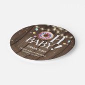 オベビー素朴ドーナツ&散水かわいいベビーシャワー ペーパープレート (アングル)