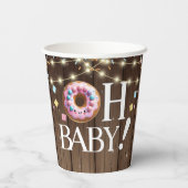 オベビー素朴ドーナツ&散水かわいいベビーシャワー 紙コップ (裏面)