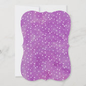 オベビー紫の水色ベビーシャワー 招待状 (裏面)