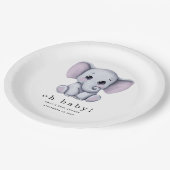 オベビー象男女兼用赤ちゃんシャワー ペーパープレート (アングル)