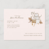 オベビー赤面ヴィンテージバスシーネットベイビーシャワー ポストカード (正面)