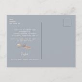 オベビー超音波埃の青い赤ちゃんシャワー ポストカード (裏面)