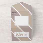 オベビー踊り手紙タイポグラフィベビーシャワー オールインワン招待状 (外側)