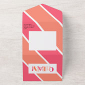 オベビー踊り手紙タイポグラフィベビーシャワー オールインワン招待状 (外側)