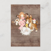 オベビー農場動物赤ちゃんシャワーベビー本 エンクロージャーカード (裏面)