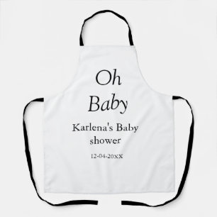 オベビー追加の名前ベビーシャワー日シンプル付けミニマルT エプロン