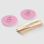 オベビー追加の名前ベビーシャワー日シンプル付けミニマルT ハンドファン (組立なし)