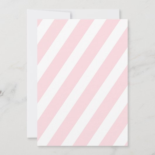 オベビー金ゴールドグリッターストライプベビーシャワー招待状 招待状 (裏面)